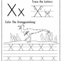 Dino Themed Letter X Worksheets