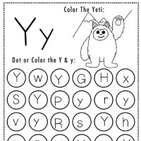Halloween Themed Letter Y Worksheets