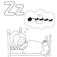 Christmas Themed Letter Z Worksheets