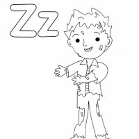 Halloween Themed Letter Z Worksheets