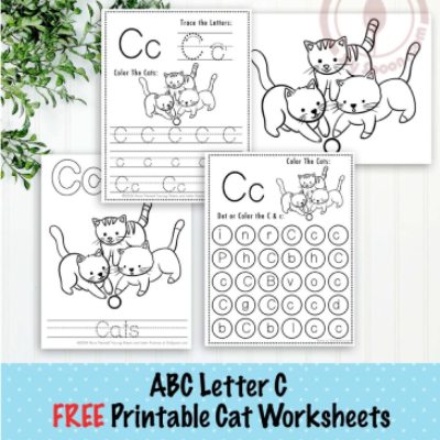 Letter C Cats Worksheets