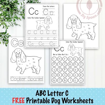 Letter C Dogs Worksheets