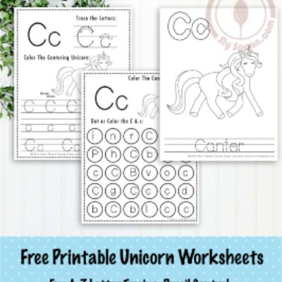 Letter C Unicorn Worksheets