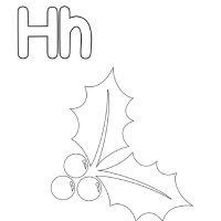 Christmas Themed Letter H Worksheets