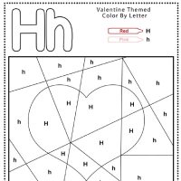 Color By Letter H Valentine