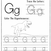 Letter G Dino Worksheets