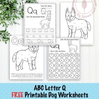 Dog Themed Letter Q Worksheets