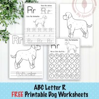 Dog Themed Letter R Worksheets