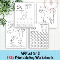 Dog Themed Letter S Worksheets