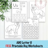 Dog Letter X Worksheets, Dot Marker, Letter Tracing, Dog Coloring Pages