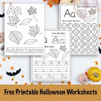 Halloween Letter A Worksheets