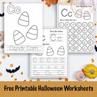 Halloween Letter C Worksheets