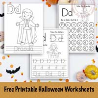 Halloween Letter D Worksheets