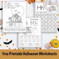 Halloween Letter H Worksheets