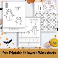 Halloween Letter I Worksheets