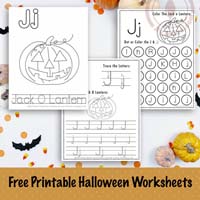 Halloween Letter J Worksheets