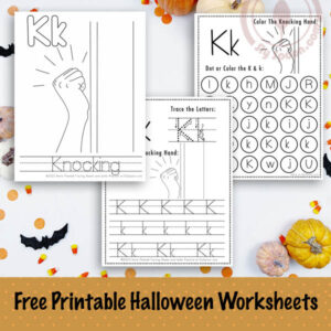Free Printable Halloween Themed Letter K Dot Marker Activity Worksheets ...