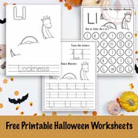 Halloween Letter L Worksheets