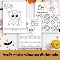 Halloween Letter O Worksheets