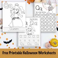 Halloween Letter Q Worksheets