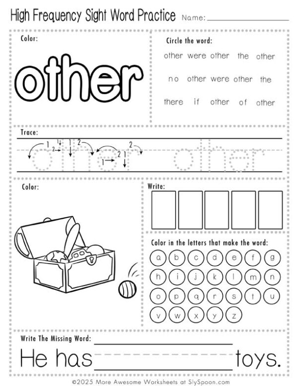 Boost Early Literacy Skills with Free Printable Sight Word Worksheets ...