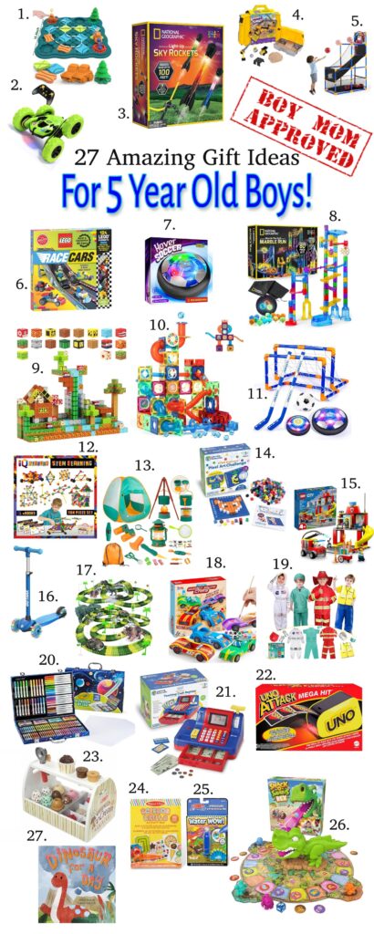 27 Gift Ideas for 5 Year Old boys - 27 amazing gifts for five year old boys, boy mom approved from a mother of 3 young boys. 