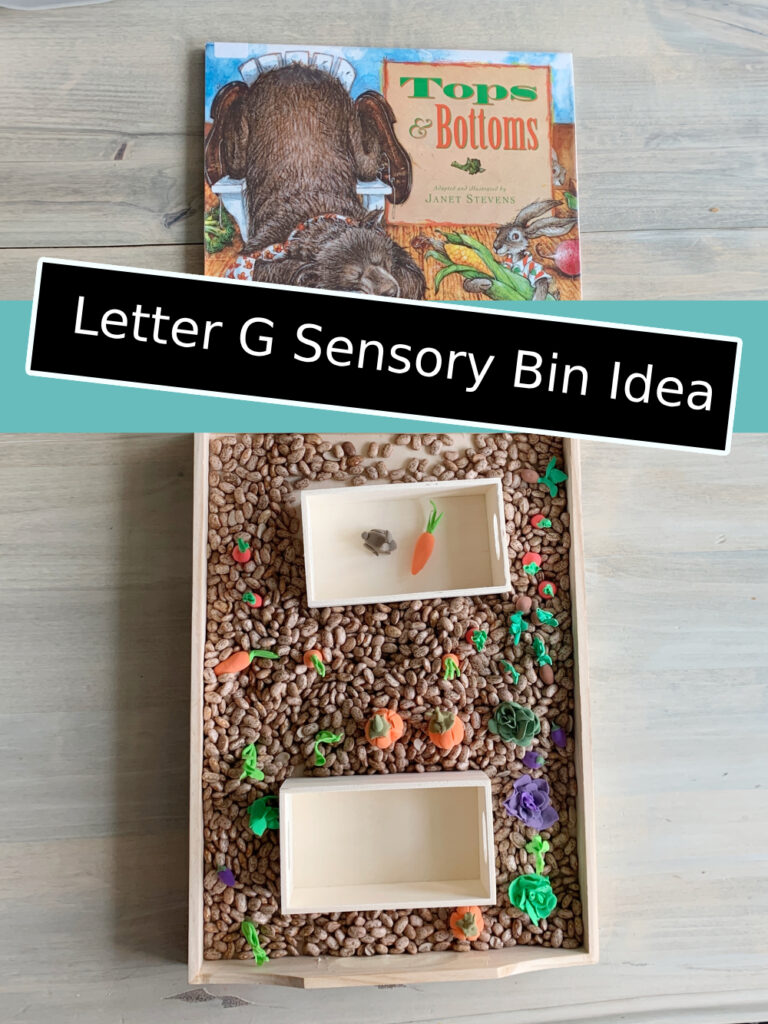 Letter G Activity Idea Garden Sensory Bin