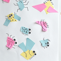 Letter I Is for Insect Paper Tearing Craft Idea