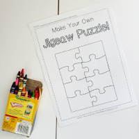 Letter J Activity idea - Jigsaw Puzzle with Free Printable worksheet