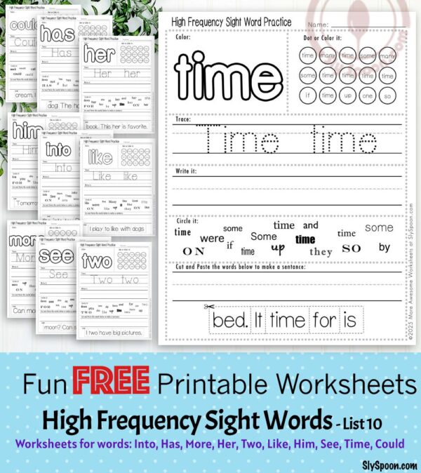 200+ Free Printable Sight Word Worksheets | Fry & Dolch Word Printables ...
