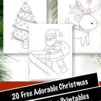 20 Cute and Simple Christmas Themed Coloring Pages