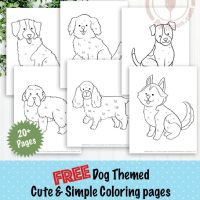 26 Simple Dog Coloring Pages