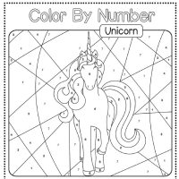 12 Free Unicorn Color By Number Worksheets