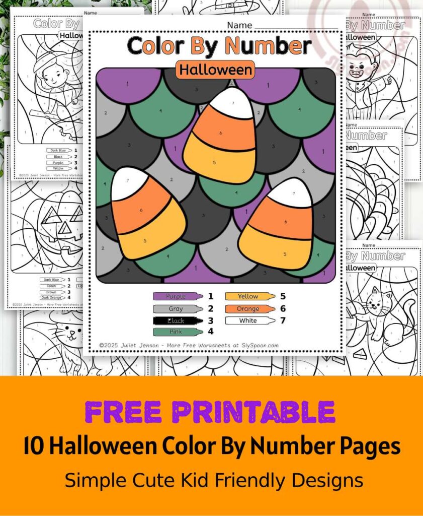 10 Free Printable Halloween Themed Color by Number Worksheets for Easy Halloween Activities. This Easy Halloween activity idea is perfect for preschoolers, and kindergarteners helping kids develop fine motor skills, practice color recognition, and learn to follow directions. Ideal for classrooms or home use! #HalloweenActivities #ColorByNumber #PrintableWorksheets #PreschoolFun #HalloweenCrafts #LearningThroughPlay #bat #halloweencoloring #halloweenactivityideas