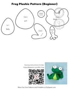 Easy Felt Frog Plushie Sewing Tutorial for Beginners – Free Printable ...