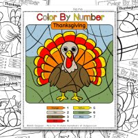 Free Fall Harvest Color by Number Printables for Kids