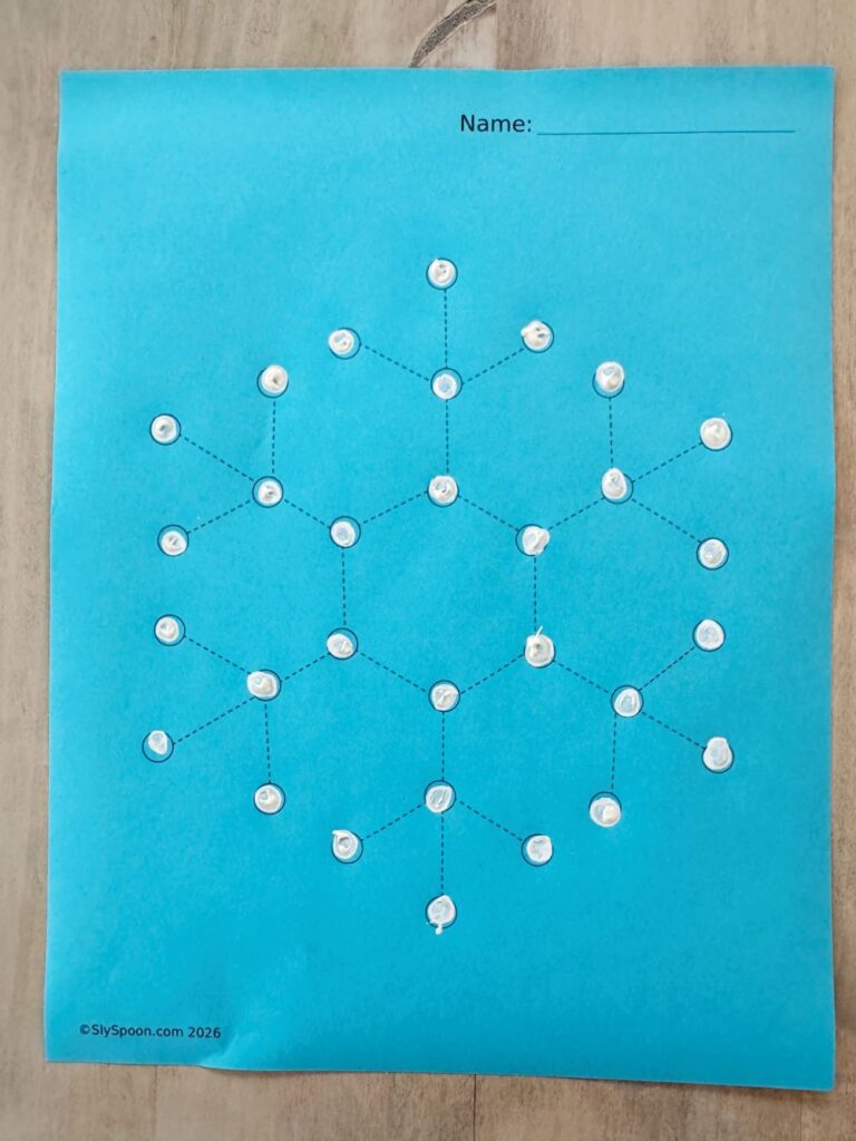 Finished winter snowflake