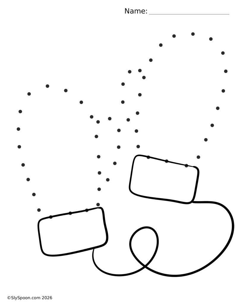 Mitten sewing winter craft made with cardstock paper free printable templates, suitable for preschool and kindergarten.