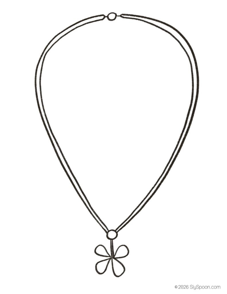 St. Patrick’s Day Amulet coloring page for kids, free printable holiday worksheet