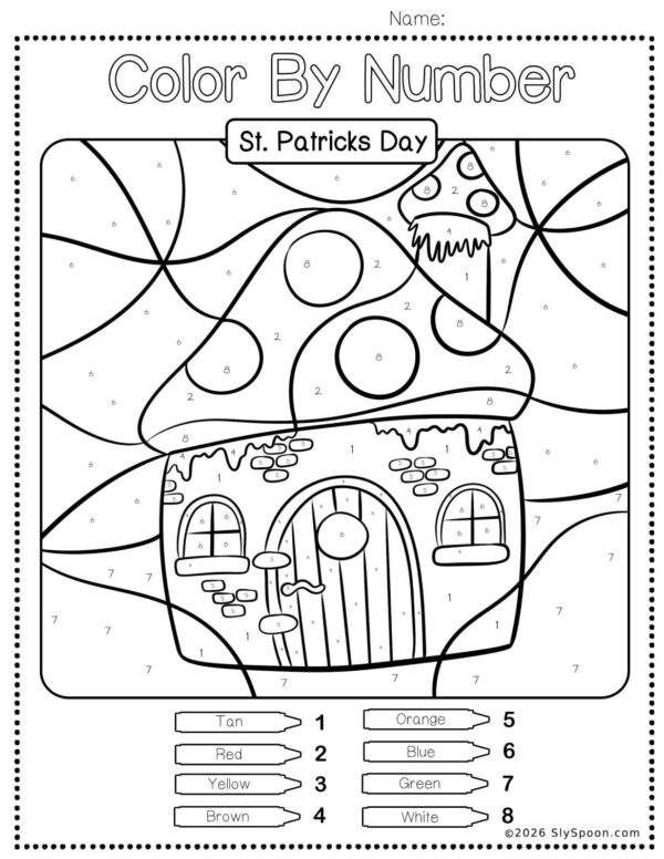 10 Free Printable St. Patrick’s Day Color by Number Worksheets for Kids ...
