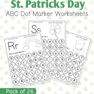 St. Patrick’s Day Alphabet Dot Marker Pages A–Z | Letter Recognition & Fine Motor Practice