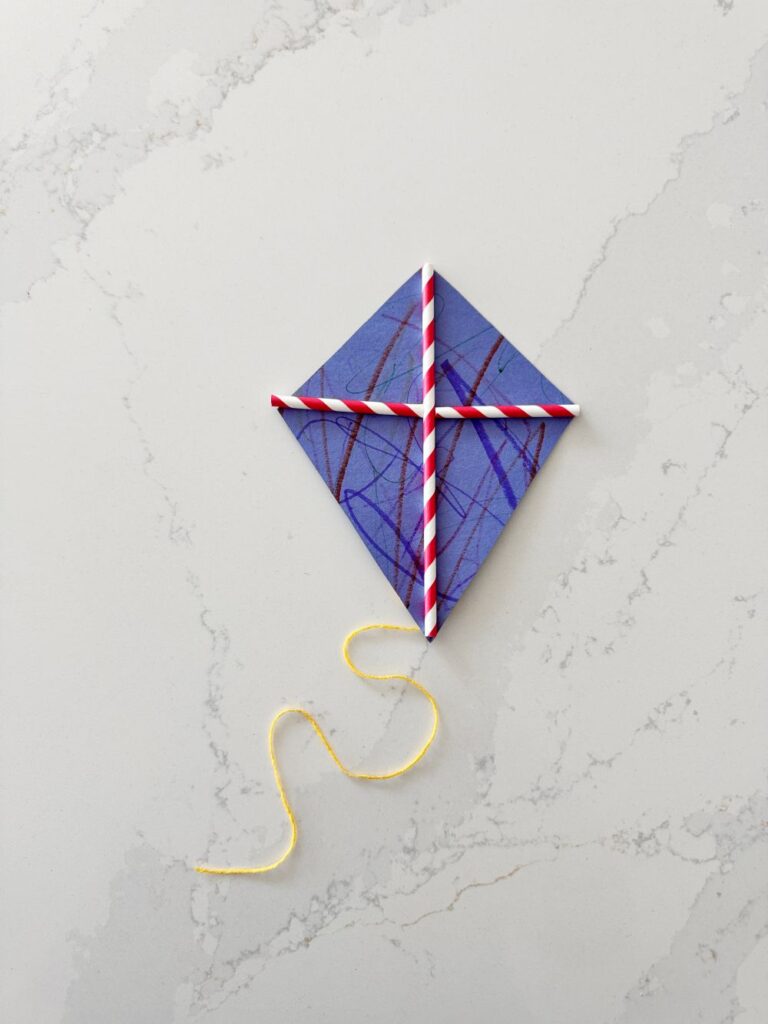 Letter K easy kite craft