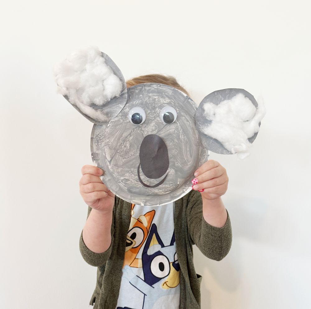 Paper Plate Koala Face