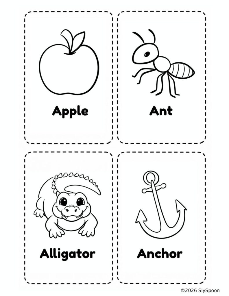 Letter A Flash Card Free Printable to Help Recognize Sound and Letter