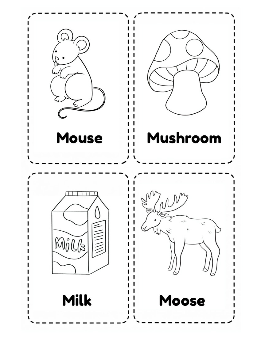 Letter M Flash Card Free Printable to Help Recognize Sound and Letter