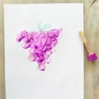 Grape Painting Letter G Craft Idea