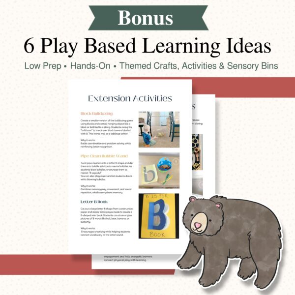 Letter B Curriculum Pack | PreK & Kindergarten Literacy Lessons ...