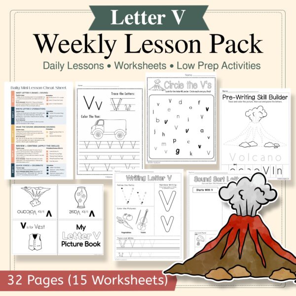 Letter V Activities and Worksheet Bundle