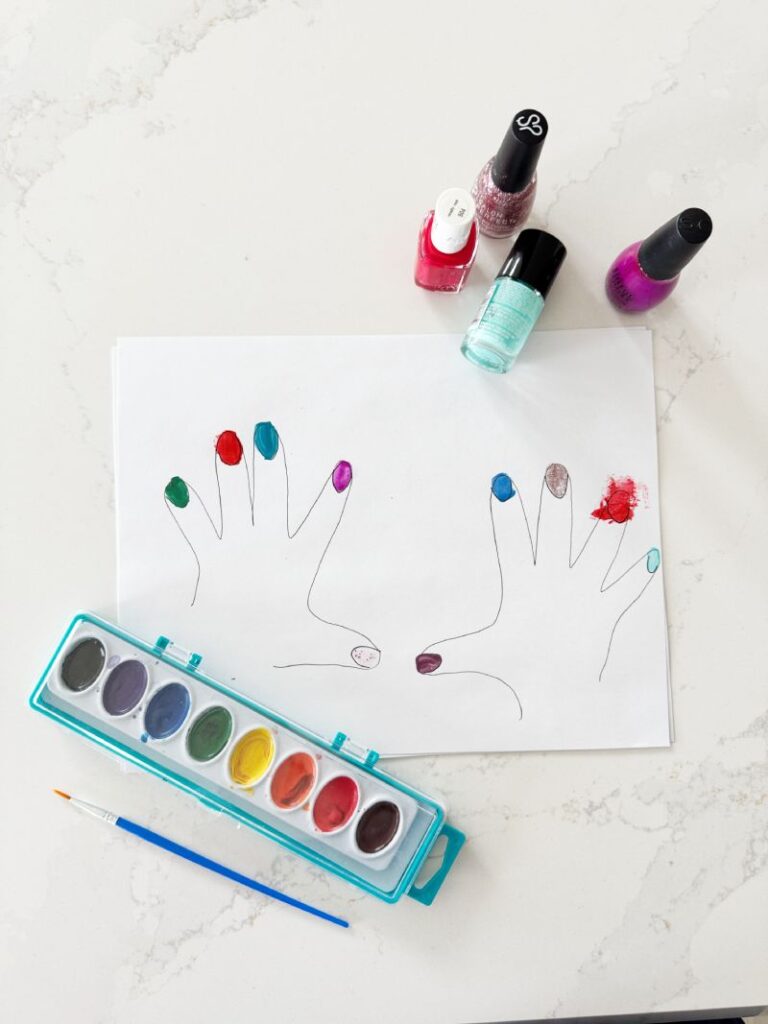 Letter N is for Nail Salon quick and easy pretend play for Preschoolers and Kindergarteners learning letter N