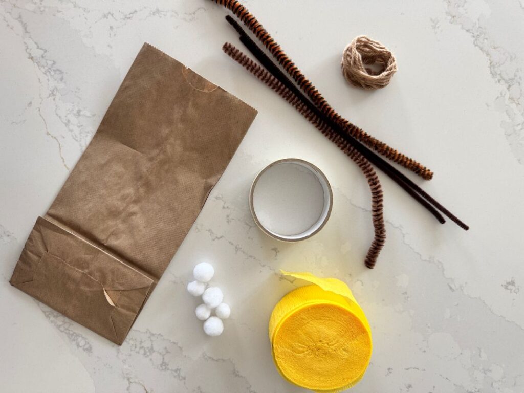 Letter N STEM Nest making activity, using basic craft supplies